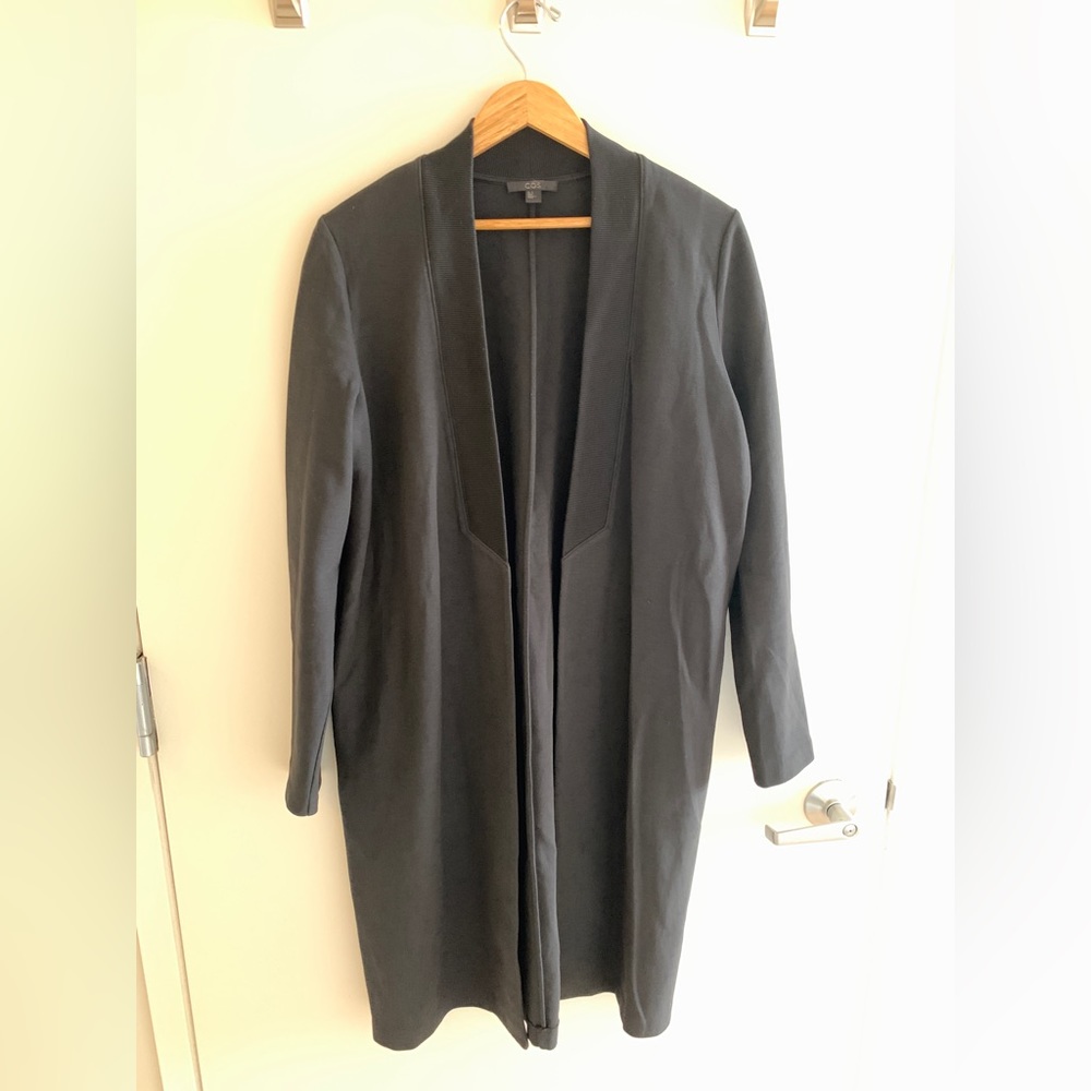 As-Is COS Black Open Front Blazer Duster Cardigan Jacket with Pockets